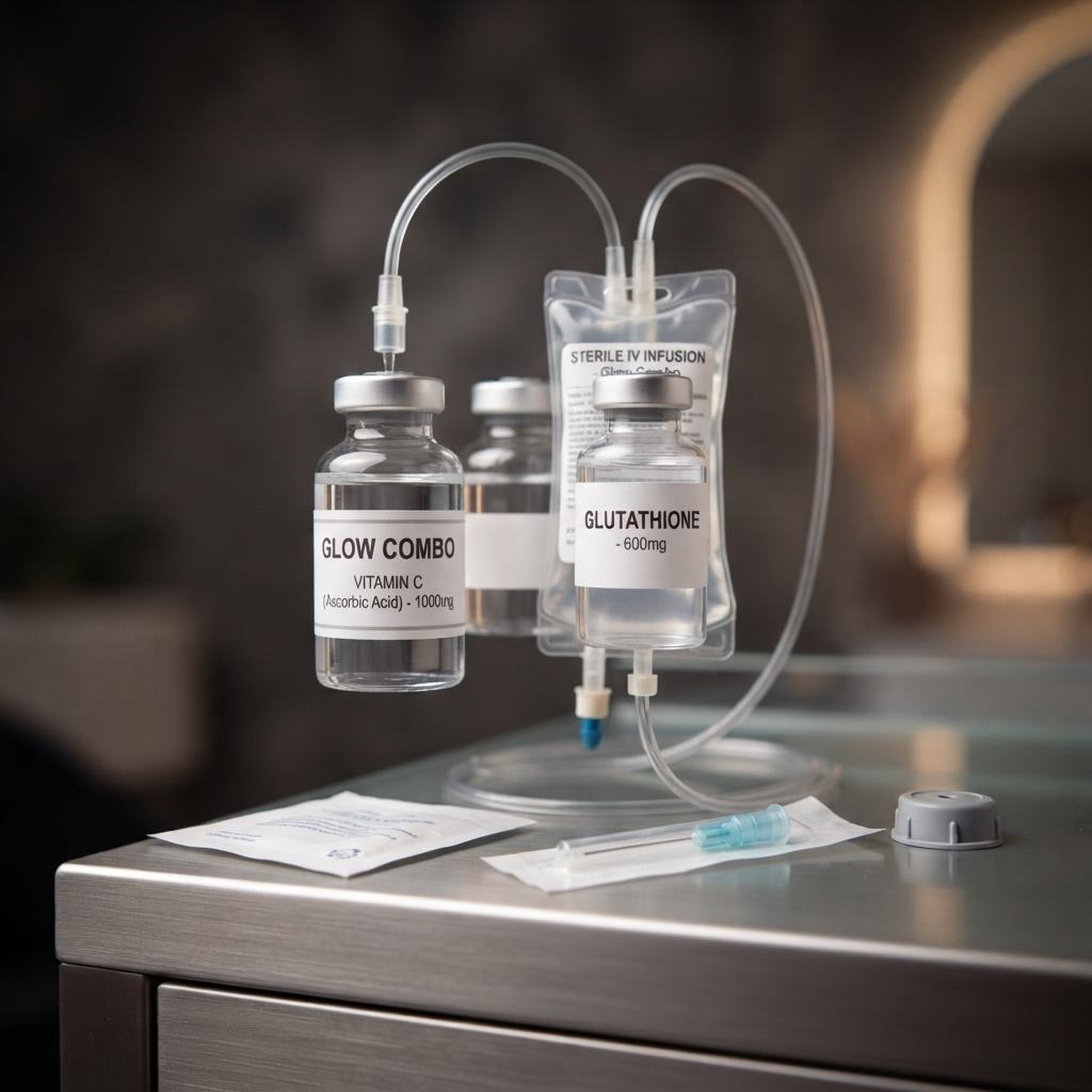 Glow combo (Vit c+Glutathione) IV infusion f image Glow combo (Vit c+Glutathione) IV infusion - Image 1