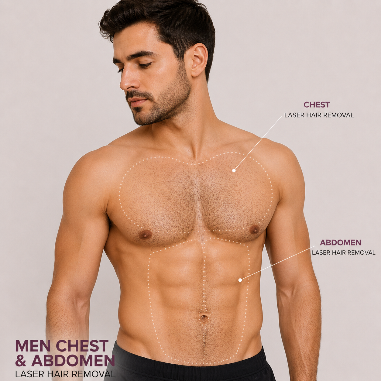 Men Chest and Abdomen Laser Hair Removal services Men Chest and Abdomen Laser Hair Removal - Image 1
